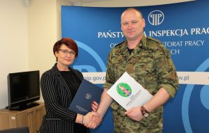 Podpisanie porozumienia pomiędzy Śląskim Oddziałem Straży Granicznej a Okręgowym Inspektoratem Pracy w Katowicach 