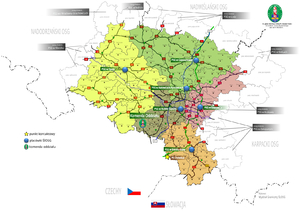 Zasięg terytorialny Śląskiego OSG 