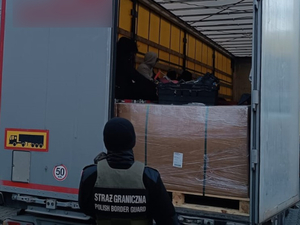 Cudzoziemcy ujawnieni w przestrzeni ładunkowej naczepy tira Cudzoziemcy ujawnieni w przestrzeni ładunkowej naczepy tira