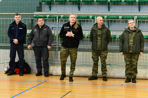 Rozpoczęcie turnieju. Kadra kierownicza i osoba rozpoczynająca spotkanie Rozpoczęcie turnieju. Kadra kierownicza i osoba rozpoczynająca spotkanie