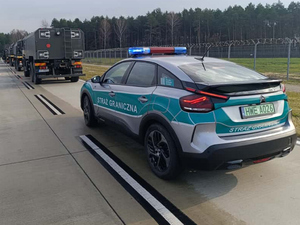 Samochody uczestniczące w akcji "Granica"