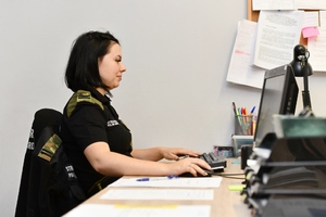 Funkcjonariuszka Placówki SG w Sosnowcu