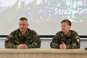  Odprawa kadry kierowniczej Śląskiego Oddziału SG z udziałem Komendanta Głównego SG, gen. dyw. SG Roberta Bagana