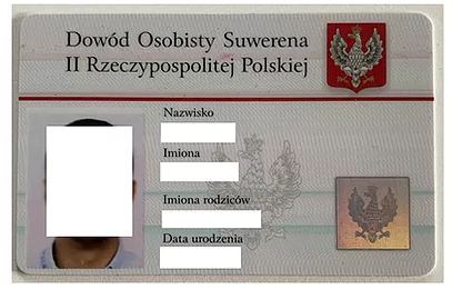 Dowód osobisty suwerena II Rzeczypospolitej Polskiej